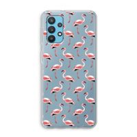 Flamingoprint groen: Samsung Galaxy A32 4G Transparant Hoesje