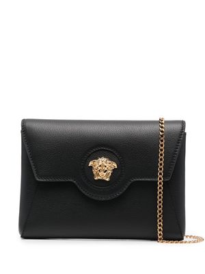 Versace sac à bandoulière en cuir à plaque Medusa - Noir
