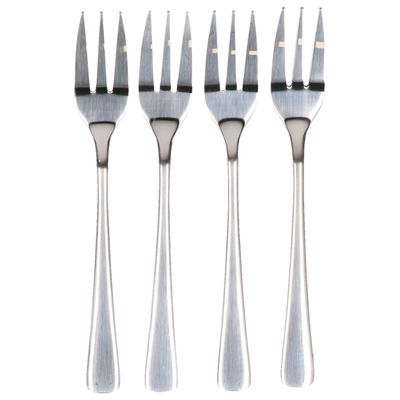 4x stuks RVS taartvorkjes/gebakvorkjes van 15 cm