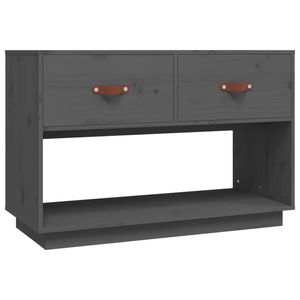 The Living Store TV-meubel - Massief grenenhout - 90 x 40 x 60 cm - Grijs