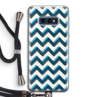 Onderbroken lijn: Samsung Galaxy S10e Transparant Hoesje met koord