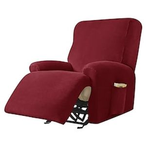 stretch fluwelen fauteuil bankhoes, 4-delige zachte bankhoes, bankhoes met elastische lus, wasbare meubelbeschermer voor kinderen, huisdieren, honden, katten Lightinthebox