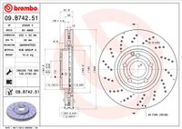 Remschijf BREMBO, Remschijftype: Geperforeerd / Geventileerd, u.a. für Mercedes-Benz - thumbnail