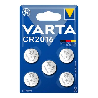Lithium Knoopcelbatterijen Varta 6016101415 CR2016 3 V (5 Stuks)
