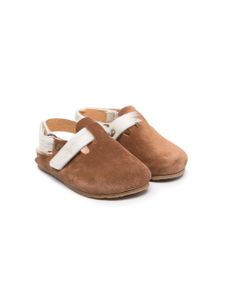 Pèpè closed-toe suede sandals - Marron