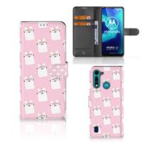 Motorola G8 Power Lite | Telefoonhoesje | Met pasjeshouder | Sleeping Cats