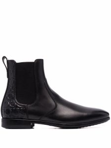 Ferragamo bottines à motif Gancio embossé - Noir