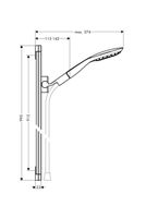 Hansgrohe Puravida Doucheset 90 Cm. Met Handdouche 3jet Chroom - thumbnail