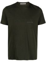 Corneliani t-shirt en coton à logo brodé - Vert