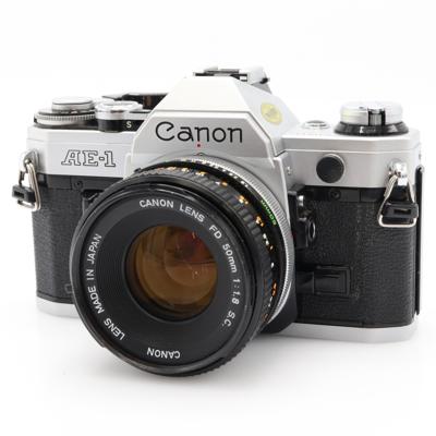 Canon AE-1 zilver + FD 50mm f/1.8 occasion