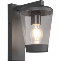 LED Tuinverlichting - Wandlamp - Trion Civonu - E27 Fitting - Rond - Spatwaterdicht IP44 - Mat Antraciet - Aluminium LED Tuinverlichting - Wandlamp - Trion Civonu - E27 Fitting - Rond - Spatwaterdicht IP44 - Mat Antraciet - Aluminium