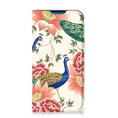 Smartphone hoesje voor iPhone 14 Pro Pink Peacock Smartphone hoesje voor iPhone 14 Pro Pink Peacock
