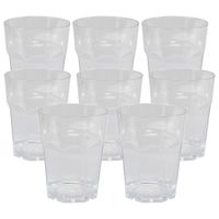 Depa Drinkglas - 8x - transparant - onbreekbaar kunststof - 220 ml - Drinkglazen