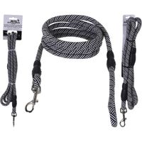 Pets Black and White Collection Hondenriem 130cm Zwart/Wit - thumbnail