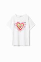 T-shirt met hart van pailletten - WHITE - 13/14 T-shirt met hart van pailletten - WHITE - 13/14