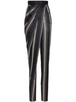 Balmain pantalon asymétrique à design drapé - Noir