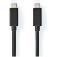 USB-Kabel | USB 3.2 Gen 2x2 | USB-C Male | USB-C Male | 100 W | 4K@60Hz | 20 Gbps | Vernikkeld | 1 - thumbnail