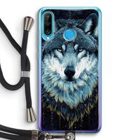 Darkness Wolf: Huawei P30 Lite Transparant Hoesje met koord