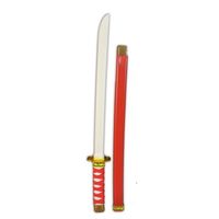 Rood plastic ninja/ samurai zwaard  60 cm   -