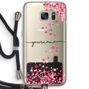 Hartjes en kusjes: Samsung Galaxy S7 Transparant Hoesje met koord