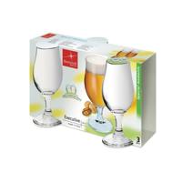 Bormioli speciaalbier glazen - set 3x stuks - 375 ml - tulpvormige bierglazen op voet