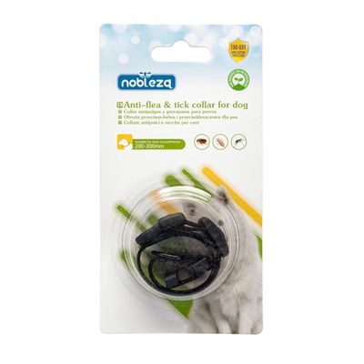 Nobleza Honden vlooienhalsband - Natuurlijk - 6 Maanden - 30 cm