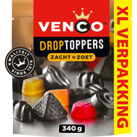 Venco Droptoppers Zacht & Zoet XL 340 g bij Jumbo