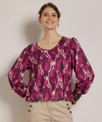 v-hals top met print v-hals top met print