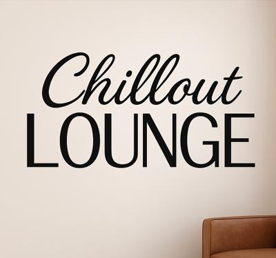 Chill-out lounge woonkamer muursticker