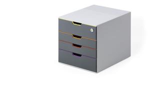 Durable VARICOLOR 4 SAFE - 7606 760627 Ladebox Grijs DIN A4, DIN C4, Folio, Letter Aantal lades: 5