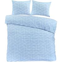 2e Halve Prijs Leen Bakker - Dekbedovertrek Gent - 240x220 Cm - Microvezel - Blauw