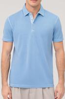 OLYMP Casual Regular Fit Polo shirt Korte mouw lichtblauw