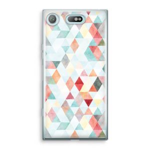 Gekleurde driehoekjes pastel: Sony Xperia XZ1 Compact Transparant Hoesje