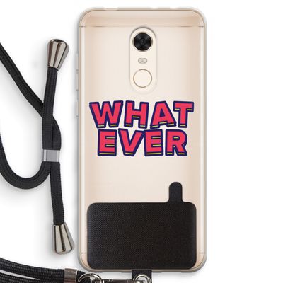 Whatever: Xiaomi Redmi 5 Transparant Hoesje met koord