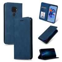 Voor Huawei Nova5i Pro retro Skin feel Business magnetische horizontale Flip lederen draagtas (marineblauw)