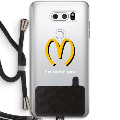 I'm lovin' you: LG V30 Transparant Hoesje met koord