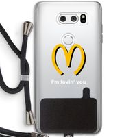 I'm lovin' you: LG V30 Transparant Hoesje met koord