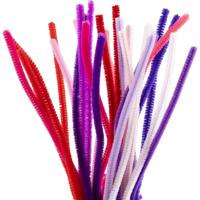 Creativ Company Chenille, l: 30 cm, dikte 6 mm, paars/roze harmonie, 25 stuk/ 1 doos
