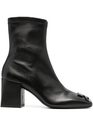 Courrèges bottines Helena 70 mm en cuir - Noir