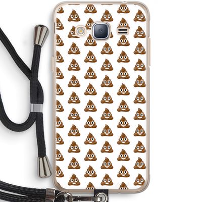 Poop emoji: Samsung Galaxy J3 (2016) Transparant Hoesje met koord