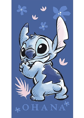 Stitch strandlaken blauw ohana 70 x 140 cm Polyester