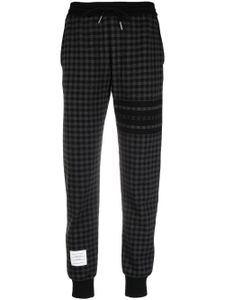 Thom Browne pantalon de jogging à carreaux - Noir