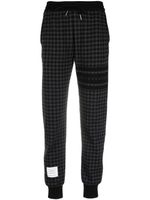 Thom Browne pantalon de jogging à carreaux - Noir