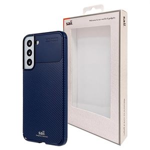 Saii Koolstofvezel Samsung Galaxy S22 5G TPU Case - Blauw