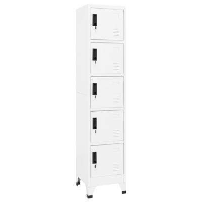 Lockerkast 38x40x180 cm staal wit