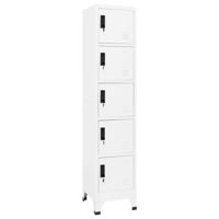 Lockerkast 38x40x180 cm staal wit