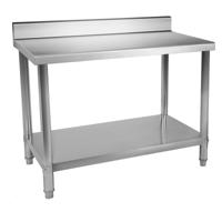 RVS werktafel - ECO - 100 x 60 cm - 114 kg - achterwand - Royal Catering