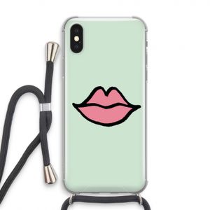 Kusje: iPhone XS Transparant Hoesje met koord