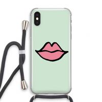 Kusje: iPhone XS Transparant Hoesje met koord