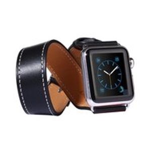 Kakapi Double Strap bandje - Zwart - Geschikt voor Apple watch 38mm / 40mm / 41mm